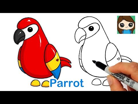 How to Draw a Parrot 🦜Roblox Adopt Me Pet