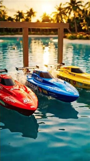 Epic RC Boat Race in Paradise! 🚤💨 Tropical Sunset Speed Challenge