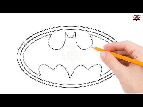 How to Draw a Batman logo Step by Step Easy for Beginners/Kids – Simple Batman Drawing Tutorial