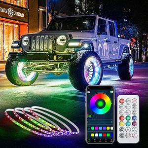 [Hot Item] Wholesales Dynamic Automotive Ambient Lights RGB Color Wheel Hub Light