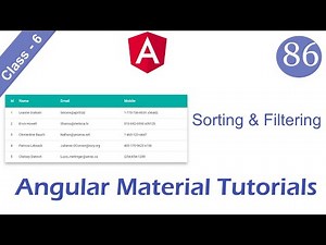 Angular material table sorting and filtering|How to filter table| angular material tutorials#angular