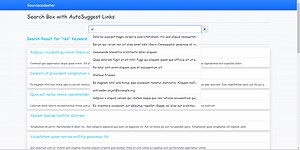 Search Box with Auto Suggest Links Items Tutorial using PHP and jQuery