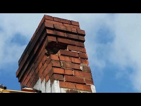 Brick repair on chimney DIY
