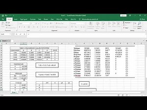 Microsoft Excel - Flash Calculation Using Equilibrium K Chart