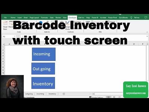 Barcode inventory with touch screen in Excel