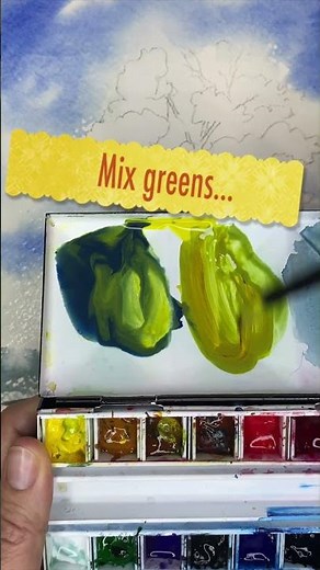 How To Paint A Tree In Watercolor For BEGINNERS 🌳 Easy, Fun & Quick 🎨