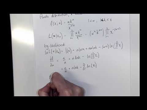 Maximum Likelihood Estimation Pareto distribution