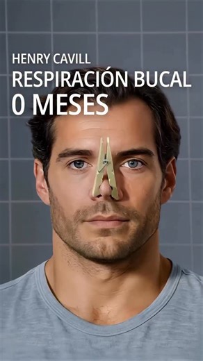 Salud y Belleza | Esculpetudesarrollo © on Instagram: "En este video ves una simulación incómoda: cómo se deformaría el rostro de Henry Cavill si sostuviera respiración bucal por distintos períodos de tiempo. A los 6 meses ya aparece el primer “detalle” que casi nadie relaciona con la salud: el rostro se alarga, la mandíbula pierde definición y los pómulos se apagan. No es magia: cuando la boca 👄 queda abierta, la lengua deja de sostenerse en el paladar, cambia el equilibrio muscular y la cara