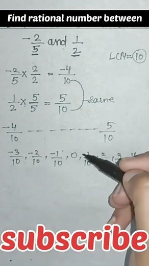 How to find rational number between two rational number | class 8th | maths