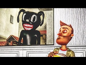 Cartoon Dog Found Me Hiding In A House in Gmod! (Garry's Mod Multiplayer Gameplay)