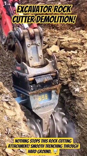​Excavator Rock Cutter DEMOLITION! #shorts