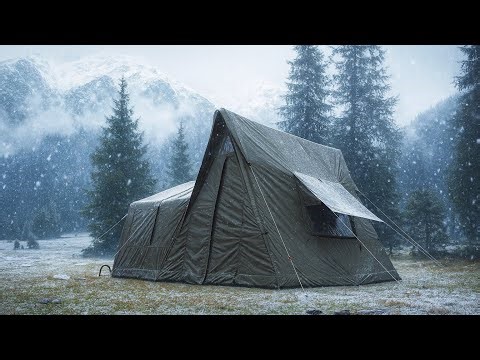 AN UNEXPECTED SNOWFALL DURING A FAMILY HIKING TRIP IN THE MOUNTAINS [RAIN, SNOW, COZY]