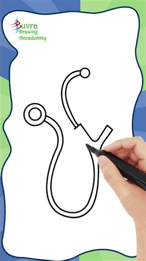 draw a stethoscope 🩺 | #drawing #shorts #doctor #medicaleducation #art #science #diy #how #yt