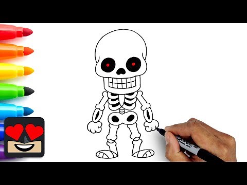How To Draw a Halloween Skeleton