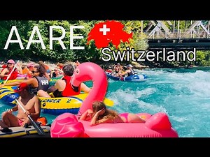 Aare River🇨🇭Switzerland|| Floating Down Aare River|| Beautiful Swimming/ Rafting | Bern| Thun