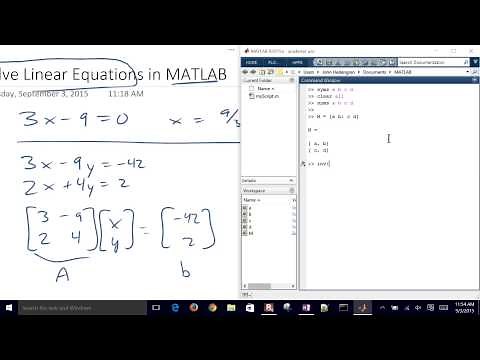 Solve Linear Equations with MATLAB