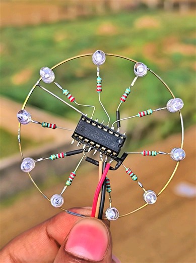 Round Circle LED Chaser Circuit — DIY soldering guide