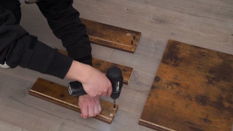 Giantex Reception Desk, Front Counter Desk with Lockable Drawer, Checkout Table with Round Tabletop, Corner Shelf & Adjustable Shelf for Office Beauty Salon Retail Store (White & Black)