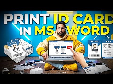 Professional ID Card Printing in MS Word - Full Tutorial