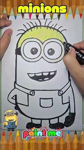 ⭐ Easy Cute Yellow Cartoon Character Coloring | Fun Kids Coloring Video!