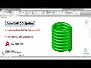 AutoCAD 3D Spring | AutoCAD Basic 3D Modeling | How to Use Helix Command in AutoCAD | CADable