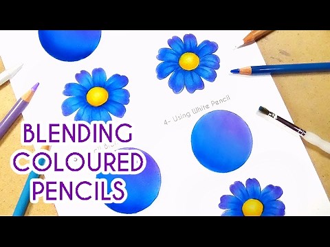 4 WAYS TO BLEND COLOURED PENCILS | Blending Coloured Pencils for Smooth Shading