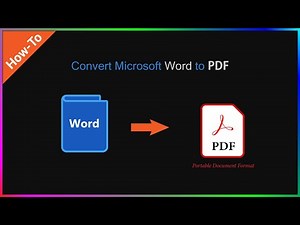 How-to Convert Microsoft Word Document to PDF Portable Document Format