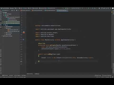 Multiple Activities - Android App using Android Studio