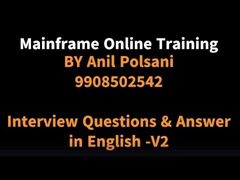 Mainframe COBOL - DB2 Interview Questions & Answer -V2 | English | Anil Polsani | 9908502542