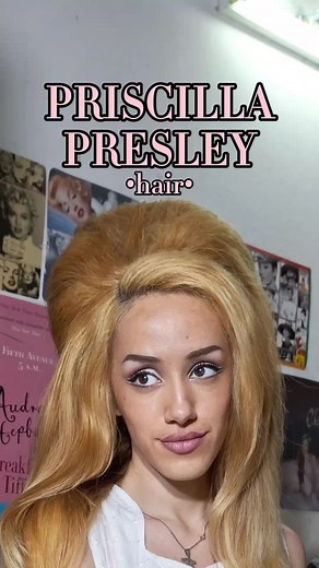 Priscilla Presley Hairstyle Tutorial 60s Style | Vintage Hair Tutorial