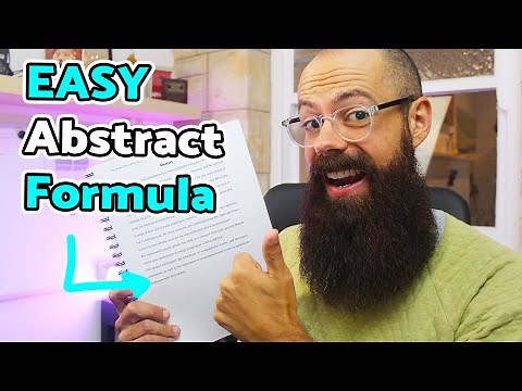 How to write an abstract | My EASY formula with REAL examples