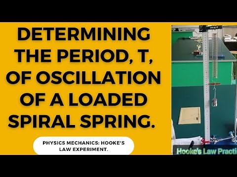 Determining The Period,T, Of Oscillation of A Loaded Spiral Spring| Hooke's Law Experiment.