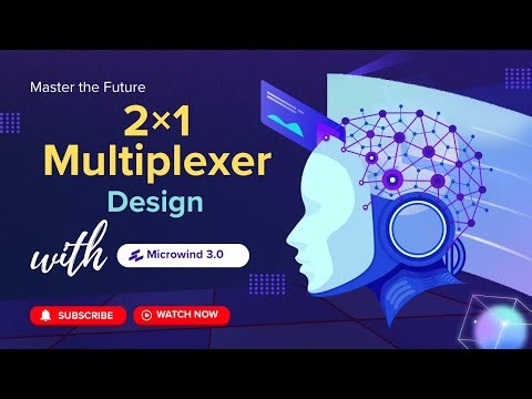 14. 2×1 Multiplexer using Pass Transistor design in Microwind.