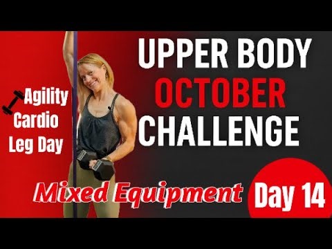 Upper Body Challenge Day 14 | Agility Cardio + Leg & Lower Abs Exercises!