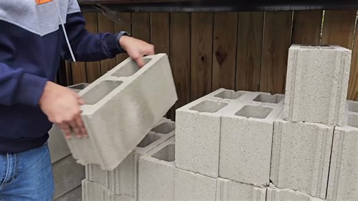 Cinderblock outdoor bench