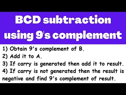 BCD subtraction using 9's complement | Electrical Engineering