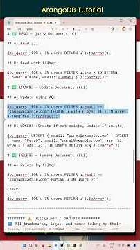 ArangoDB CRUD Tutorial 🔥 | Create, Read, Update, Delete Data Step-by-Step Guide #arangodb #crud