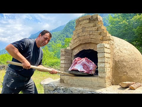 BUILT AN OVEN SPECIALLY FOR A DELICIOUS DINNER IN NATURE! 4 HOURS OF ROASTING BEEF