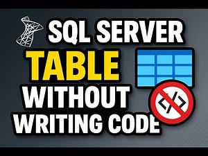 Create a Table in SQL Server Without Writing Code – Easy Step-by-Step Guide! #SQLTips, #CreateTable