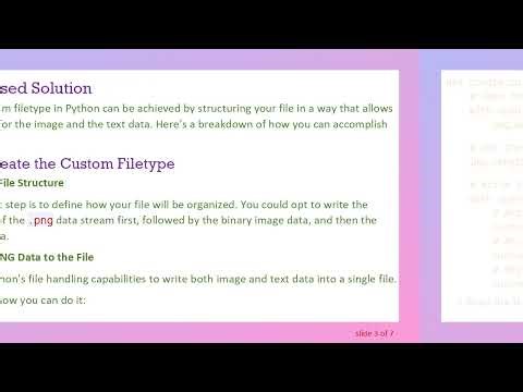 Creating Your Own Filetype in Python: Merging .png and .txt Files