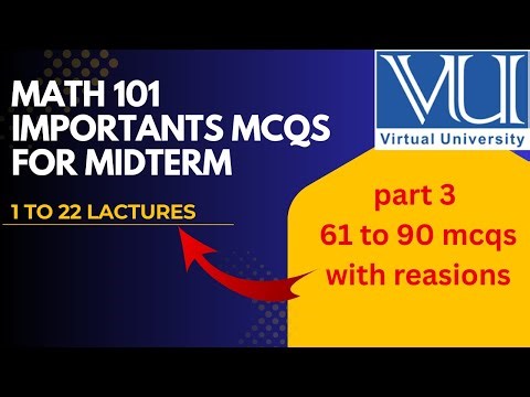 “Math 101 Midterm | 30 Tough & Important MCQs (Lectures 1–22) | Calculus Derivatives & Limits