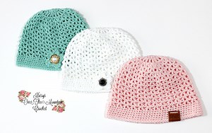 Mesh Chemo Cap | Free Crochet Pattern - Krissys Over The Mountain Crochet
