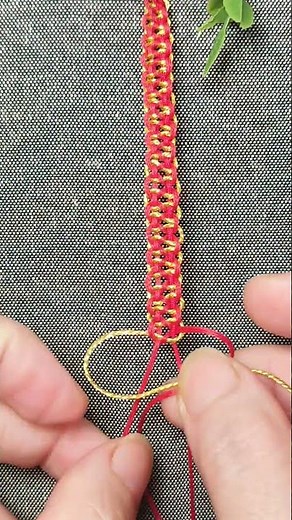 How to make simple Bracelet/Pulsera de hilo/square knot variation#diy#crafts#handmade#tutorial