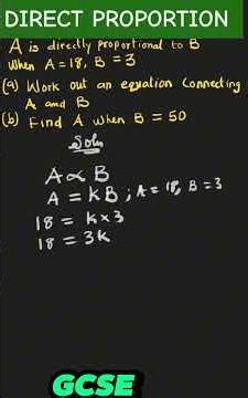 GCSE Maths: Direct Proportion in 60 Seconds! #shorts #gcsemaths #directproportion