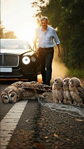 Baby owls waiting for mama.heart touching 🦉 owl rescue