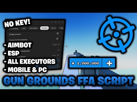 NO KEY 🔫 - Gun Grounds FFA Script | *Aimbot & ESP* (Mobile & PC)