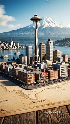 This is Seattle Like You've Never Seen It Before | Seattle 3D City Map #seattle #3dcitymap #shorts