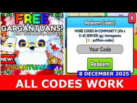 *ALL CODES WORK* 🎄CHRISTMAS! | Pet Simulator X Modded ROBLOX | DECEMBER 8, 2025
