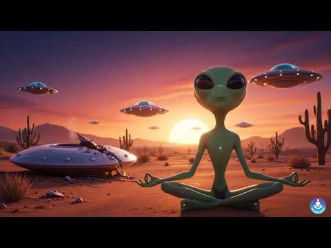 Alien Meditation in the Desert 🌌✨ | Cosmic Peace & Relaxation