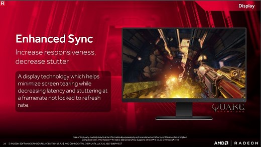 AMD Introduces 'Enhanced Sync' Framerate Synchronization Technology